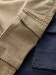 Tan/Navy Cargo Trousers 2 Pack (3mths-7yrs) - Image 4 of 10