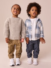 Tan/Navy Cargo Trousers 2 Pack (3mths-7yrs) - Image 7 of 10