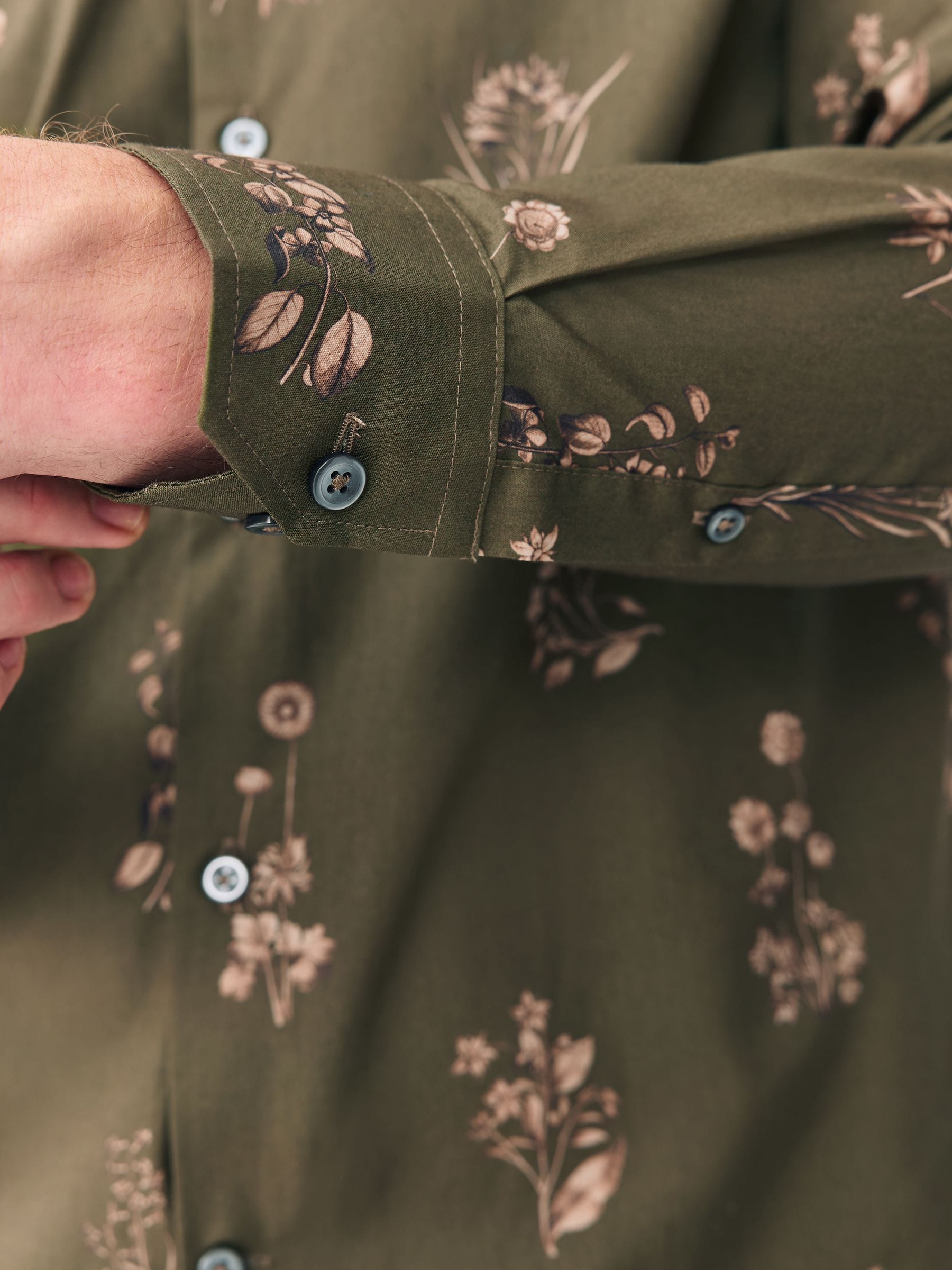 Buy Green Floral Kew Garden Long Sleeve Shirt from Next USA