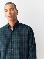 Green Regular Fit Easy Iron Button Down Oxford Shirt - Image 5 of 8