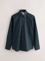 Green Regular Fit Easy Iron Button Down Oxford Shirt - Image 7 of 8