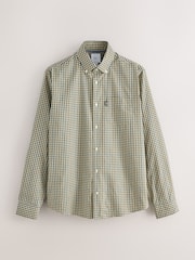 Ecru Tattersall/Neutral Green Gingham Regular Fit Easy Iron Oxford Shirts 2 Packs - Image 2 of 11