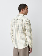 Ecru Tattersall/Neutral Green Gingham Regular Fit Easy Iron Oxford Shirts 2 Packs - Image 7 of 11