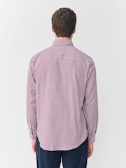 Blue/Red Gingham Long Sleeve Oxford Shirts 2 Pack - Image 3 of 12