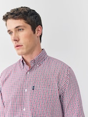 Blue/Red Gingham Long Sleeve Oxford Shirts 2 Pack - Image 4 of 12