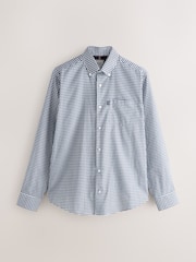 Blue/Red Gingham Long Sleeve Oxford Shirts 2 Pack - Image 9 of 12