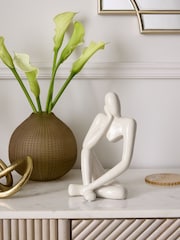 Lipsy White Gloss Thinking Lady Object Ornament - Image 1 of 5