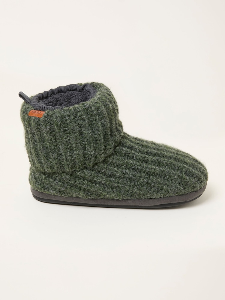 FatFace Laurence Khaki Green Knit Boot - Image 1 of 3 FatFace Laurence Khaki Green Knit Boot - Image 1 of 3