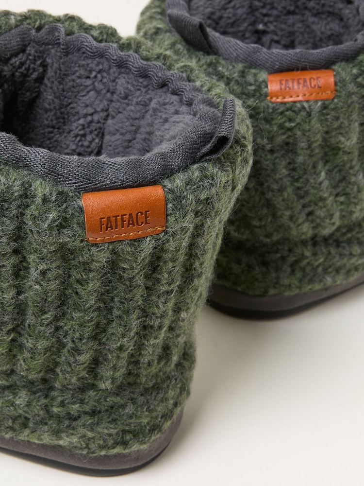 FatFace Laurence Khaki Green Knit Boot - Image 2 of 3 FatFace Laurence Khaki Green Knit Boot - Image 2 of 3