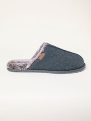 FatFace Harvey Blue Check Mule - Image 1 of 3