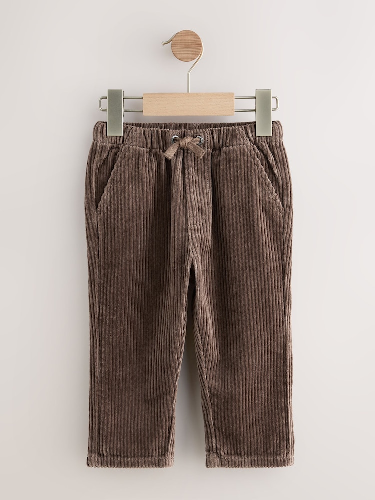 Brown/Sage Green - Corduroy Pull On Trousers 2 Pack (3mths-7yrs) - Bild 2 von 7