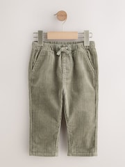 Brown/Sage Green - Corduroy Pull On Trousers 2 Pack (3mths-7yrs) - Bild 3 von 7