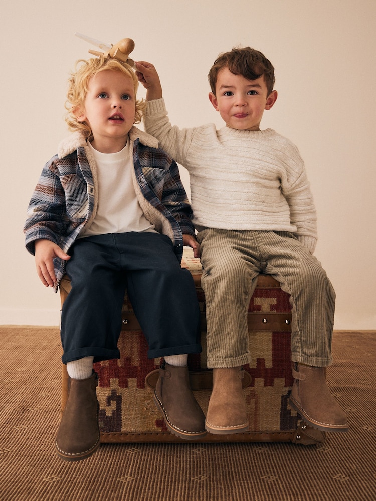Brown/Sage Green - Corduroy Pull On Trousers 2 Pack (3mths-7yrs) - Bild 7 von 7