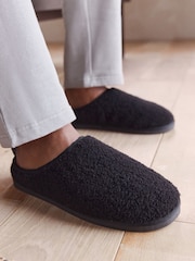 Black Borg Mule Slippers - Image 1 of 6