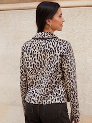 Threadbare Natural Cropped Button Up Suedette Shacket - Image 2 of 4