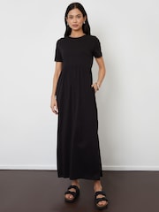 Threadbare Black 100% Cotton Jersey Maxi Dress with Pockets - Image 4 of 4