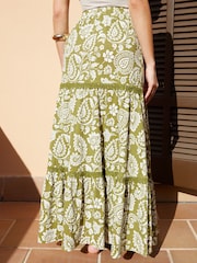 Threadbare Animal Tiered Jersey Maxi Skirt - Image 4 of 5