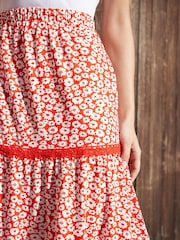 Threadbare Animal Tiered Jersey Maxi Skirt - Image 5 of 5