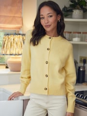 Threadbare Yellow Button Up Knitted Cardigan - Image 1 of 4