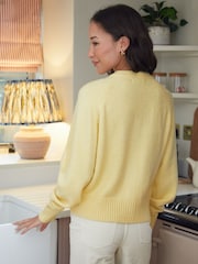 Threadbare Yellow Button Up Knitted Cardigan - Image 2 of 4