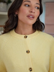 Threadbare Yellow Button Up Knitted Cardigan - Image 4 of 4