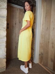 Threadbare Blue 100% Cotton Jersey Midi Smock Dresses 2 Pack with Pockets - Image 3 of 6