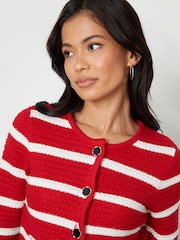 Threadbare Red Threadbare Button Up Knitted Cardigan - Image 2 of 4
