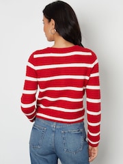 Threadbare Red Threadbare Button Up Knitted Cardigan - Image 4 of 4