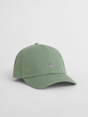 Зеленый - GANT Shield Logo Cotton Cap - Image 1 of 2