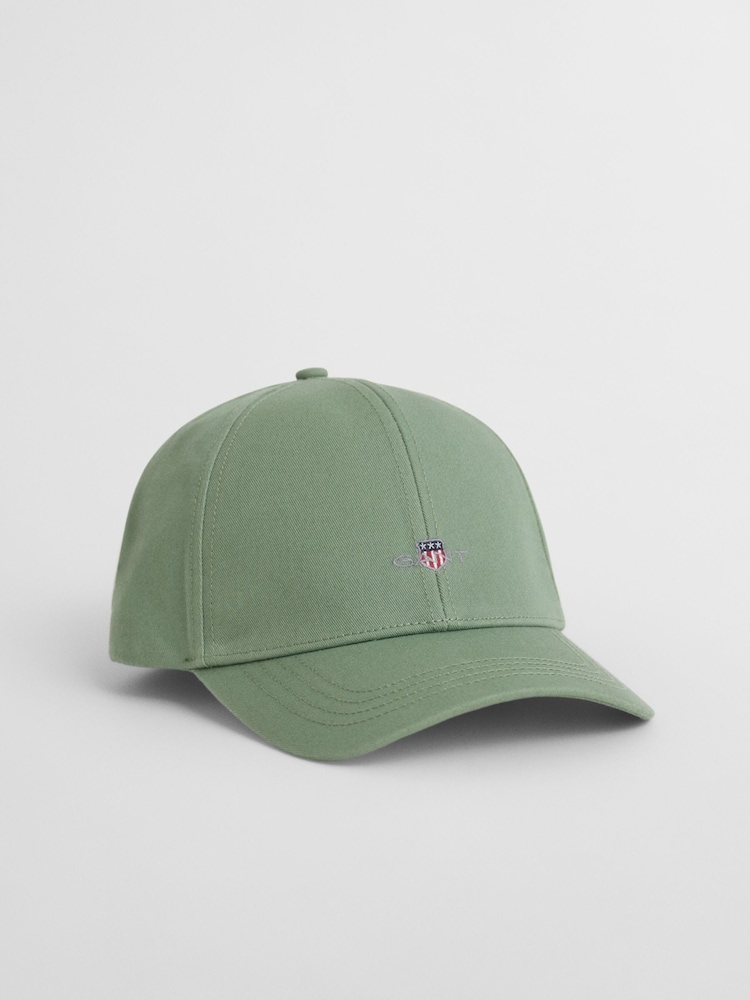 Зеленый - GANT Shield Logo Cotton Cap - Image 1 of 2