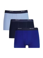 GANT Blue Stretch Cotton Jersey 3 Pack Boxers - Image 1 of 4