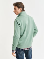 GANT Light Green Regular-Fit Half Zip Sweatshirt - Image 2 of 4