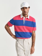 GANT Blue Short Sleeve 100% Cotton Polo Shirt - Image 1 of 5