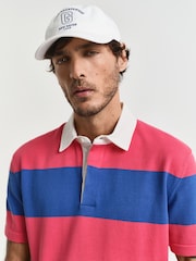 GANT Blue Short Sleeve 100% Cotton Polo Shirt - Image 4 of 5