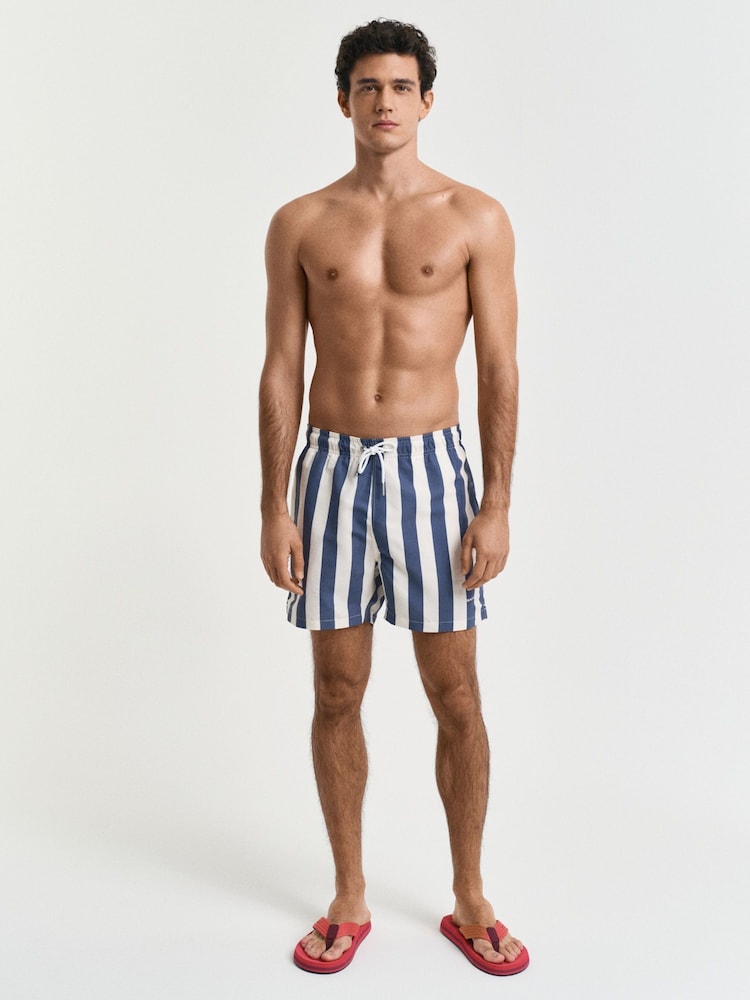 GANT Navy Stripe Swim Shorts - Image 1 of 5