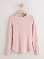 Pink Long Sleeve Crew Neck T-Shirt - Image 1 of 3