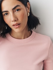 Pink Long Sleeve Crew Neck T-Shirt - Image 4 of 7
