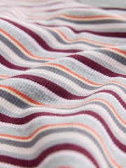 Grey Marl Multicolour Stripe Long Sleeve Crew Neck T-Shirt - Image 7 of 8