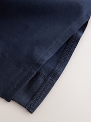 Navy Long Sleeve N.Premium Crew Neck Supima T-Shirt - Image 3 of 4