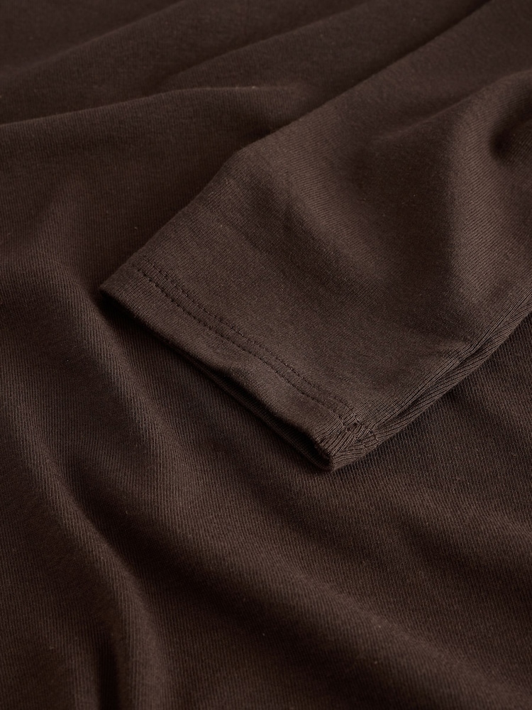 Castanho - Mock Neck Long Sleeve Top - Imagem 3 de 3
