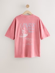 Rosa - Ballerina Graphic Printed Crew Neck T-Shirt - Imagem 2 de 4