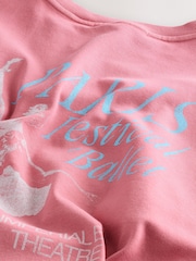 Rosa - Ballerina Graphic Printed Crew Neck T-Shirt - Imagem 3 de 4