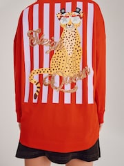 Rojo - Sleigh Queen Cheetah Christmas Graphic Top - Imagen 5 de 5