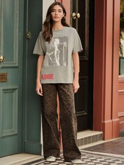 Charcoal Grey Blondie Short Sleeve Crew Neck Graphic T-Shirt - Image 2 of 4