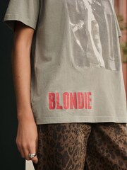 Charcoal Grey Blondie Short Sleeve Crew Neck Graphic T-Shirt - Image 4 of 4