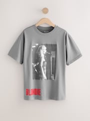 Charcoal Grey Blondie Short Sleeve Crew Neck Graphic T-Shirt - Image 5 of 8