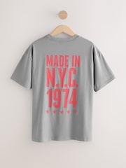 Charcoal Grey Blondie Short Sleeve Crew Neck Graphic T-Shirt - Image 6 of 8