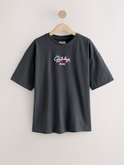 Black Coca Cola Embroidered Graphic Short Sleeve T-Shirt - Image 5 of 9