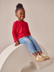 Red Long Sleeve Pointelle T-Shirt (3mths-7yrs) - Image 4 of 4