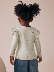 Blue Goose Rib Frill Sleeve T-Shirt (3mths-7yrs) - Image 2 of 8
